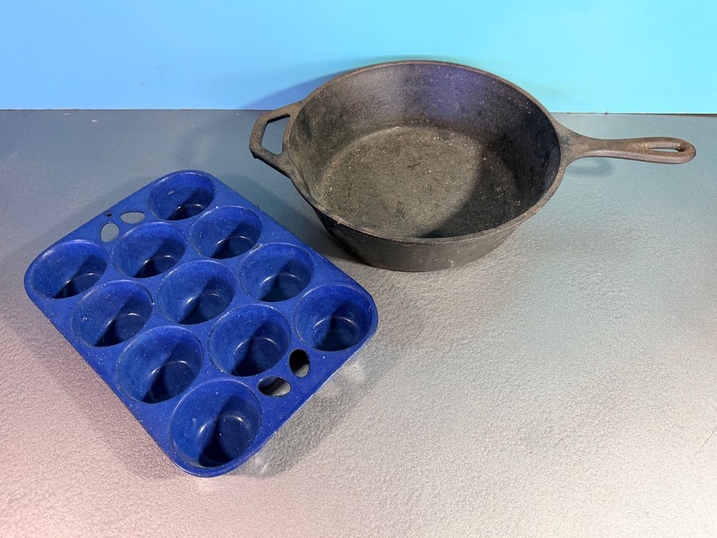 Cast Iron Skillet and Muffin Pan