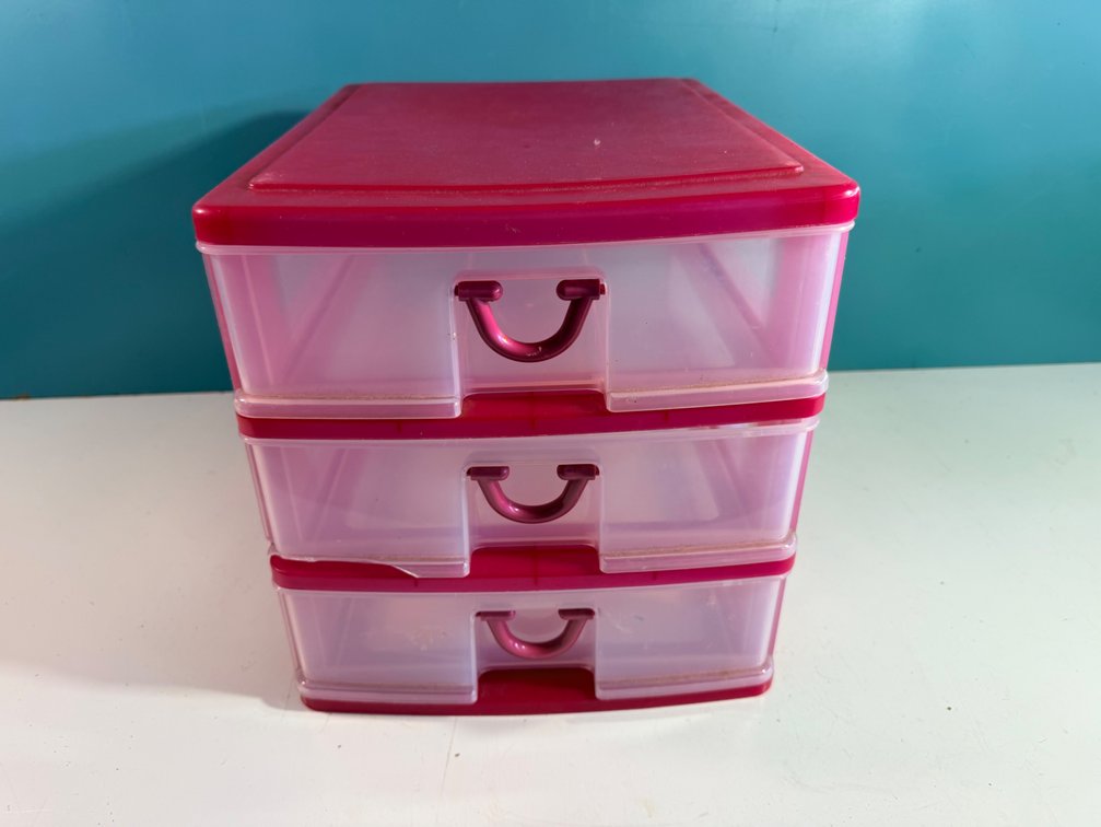 Three-Drawer Plastic Storage Organizer