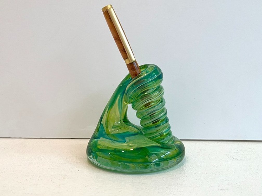 Handblown Glass Pen Holder