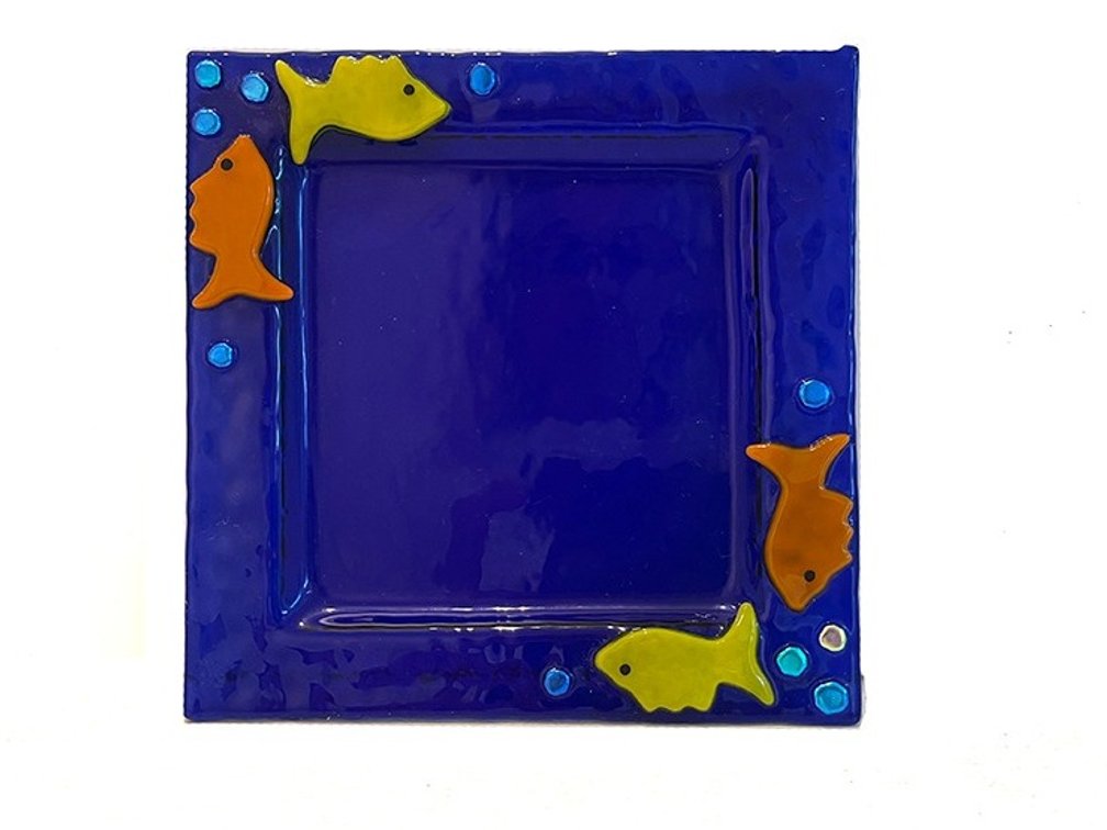 Handblown Glass Fish Plate