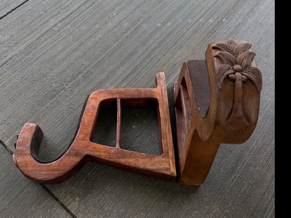 Carved Wooden Hanging Brackets Palm Trees