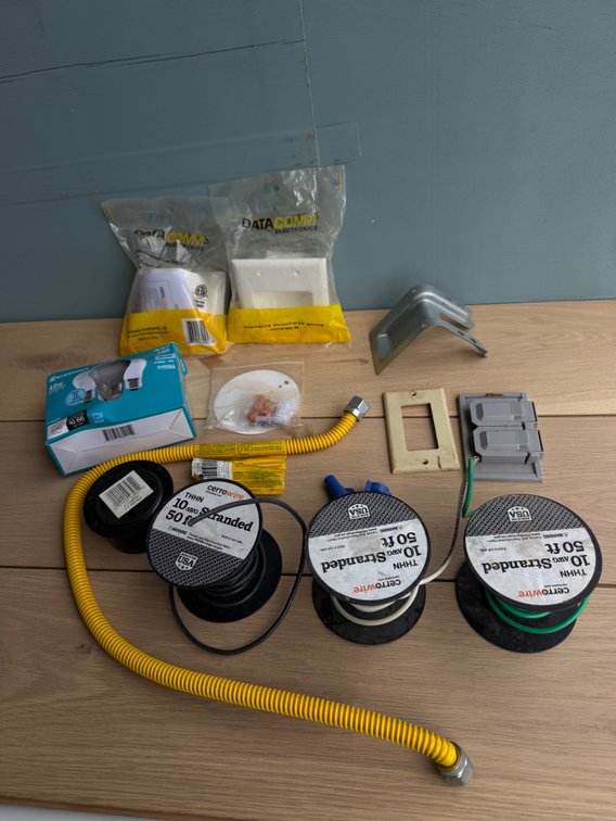 Assorted Electrical Wire and Supplies