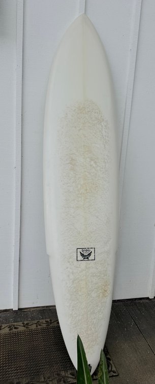 7’10” Mark Angell Pin Tail Surfboard