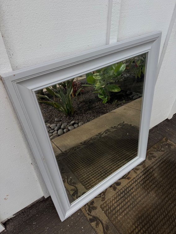 Framed Beveled Wall Mirror