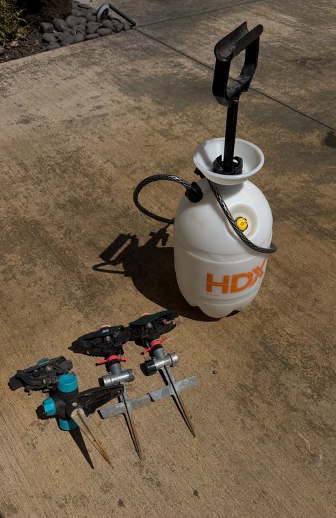 HDX Sprayer and Garden Sprinklers