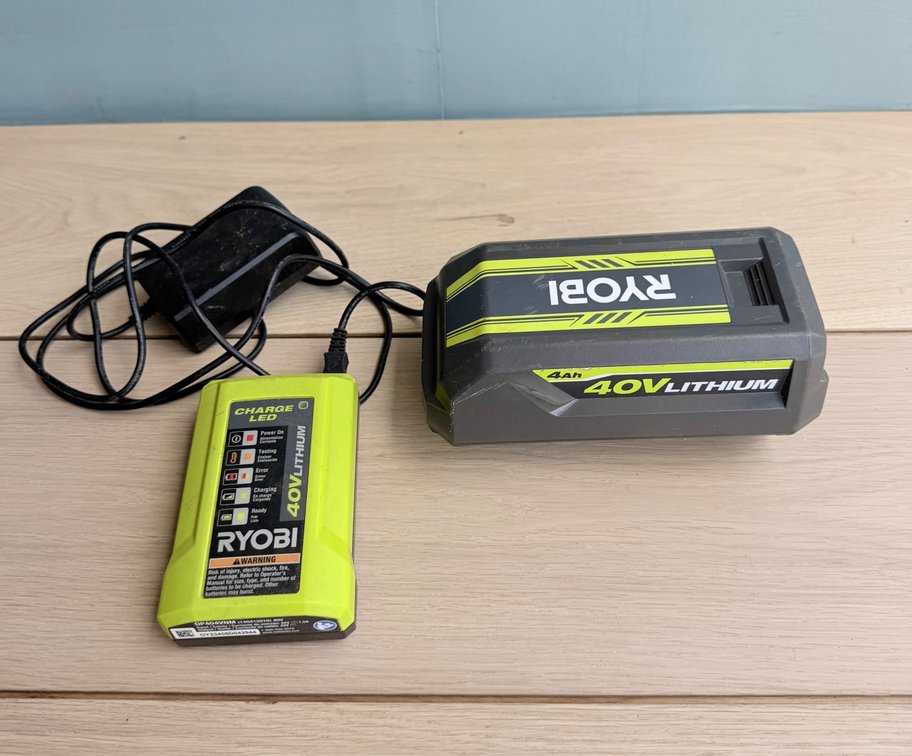 Ryobi 40V Lithium Battery and Charger