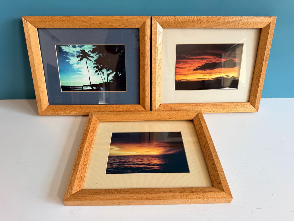 Framed Hawaiian Sunset and Coastal Collection