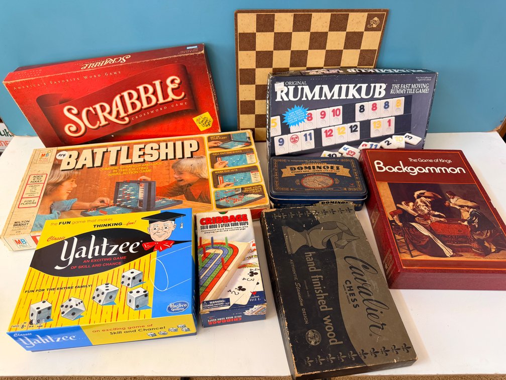 Assorted Board Games and Tabletop Game Collection