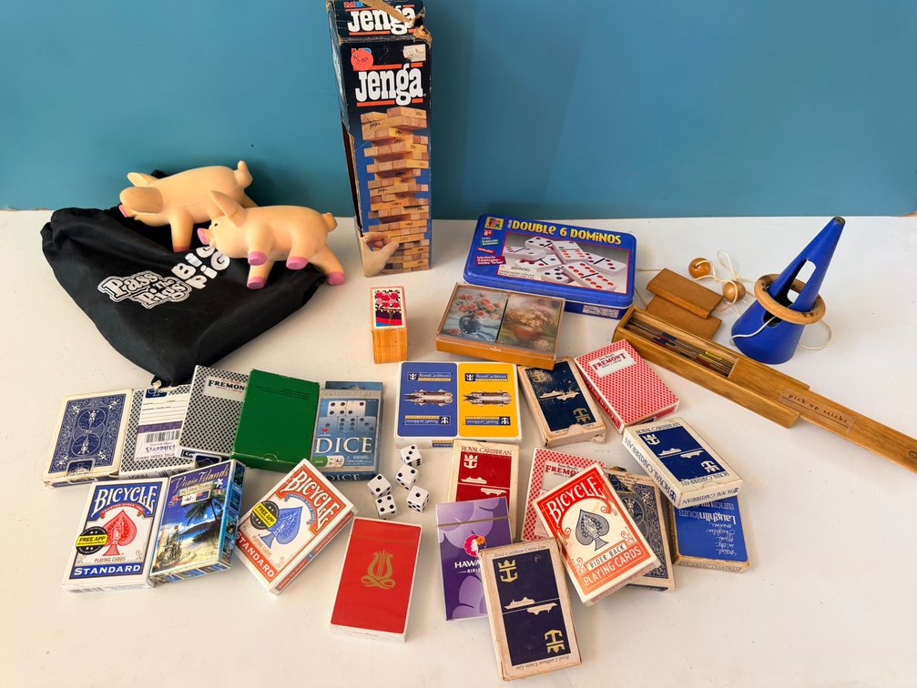 Assorted Playing Cards, Dominoes & Game Lot