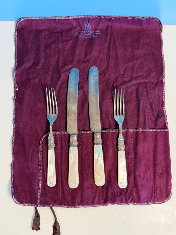 Sterling Silver Mother-of-Pearl Handled Flatware