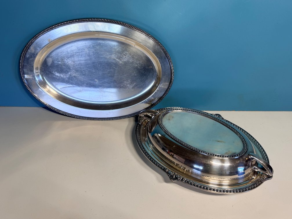 EPC and EPNS Serving Tray & Covered Serving Dish
