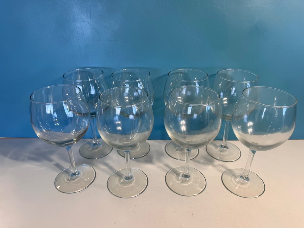 Set of Eight Stemmed Goblets