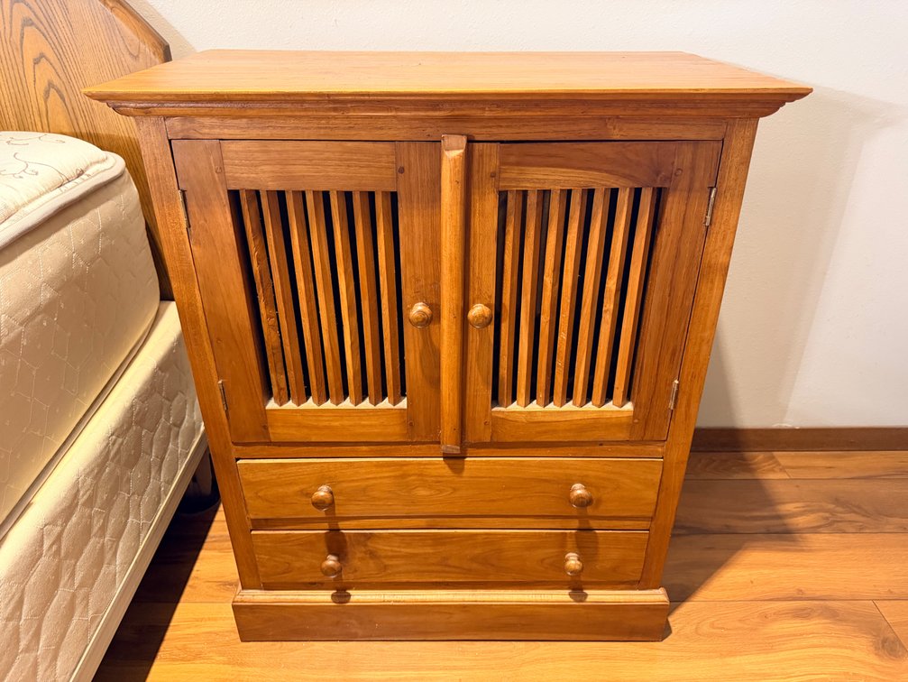 Wood Cabinet Nightstand