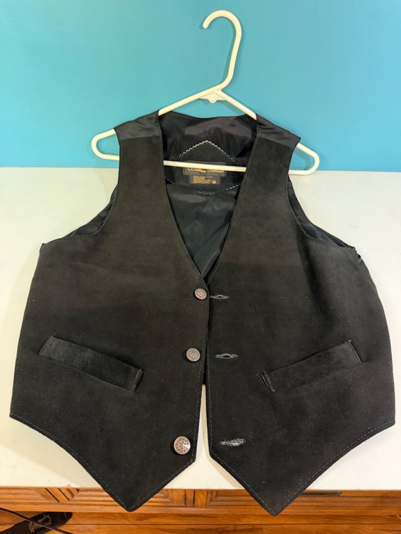 Western Frontier Genuine Leather Vest - Size Medium