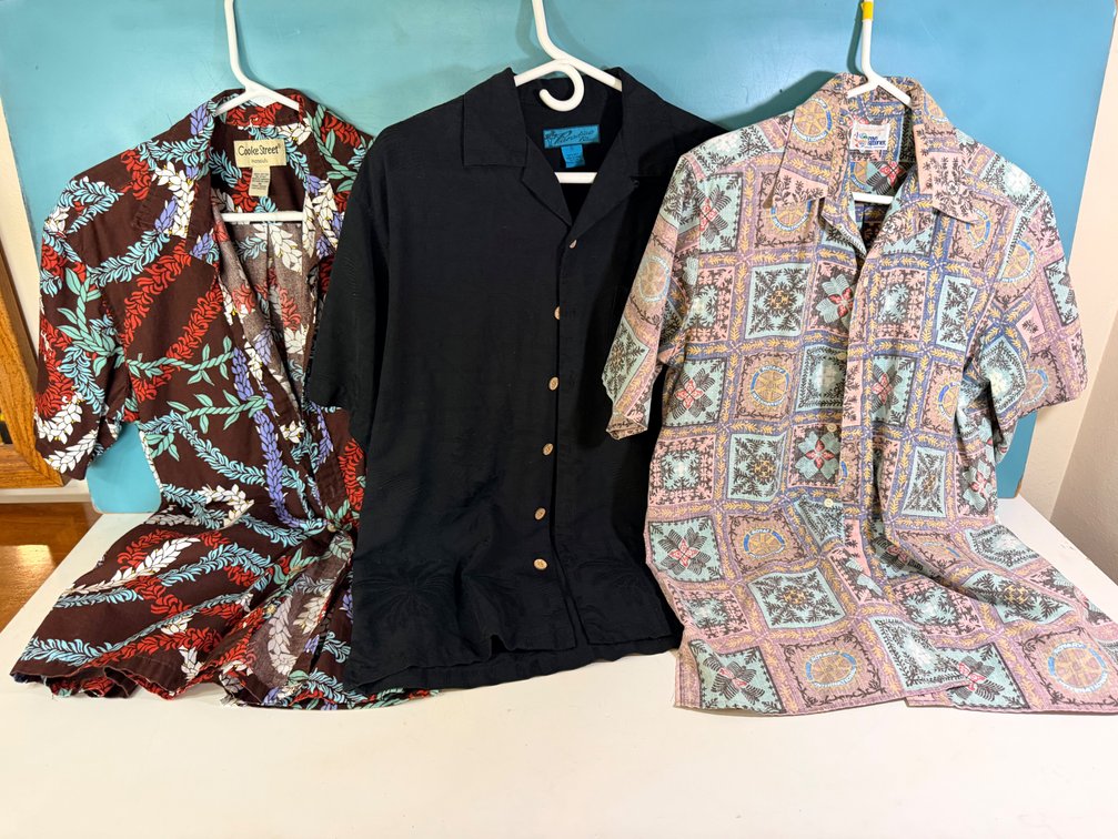(X's 3) Reyn Spooner, Paradise Blue & Cooke Street Aloha Shirts - Sizes Small & Medium