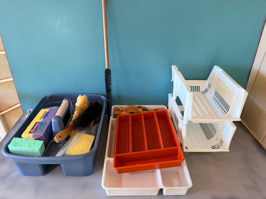 Assorted Household Organizers & Cleaning Supplies