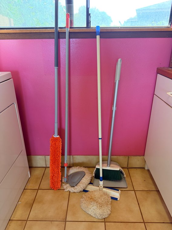 Assorted Mops, Duster & Dustpan Set
