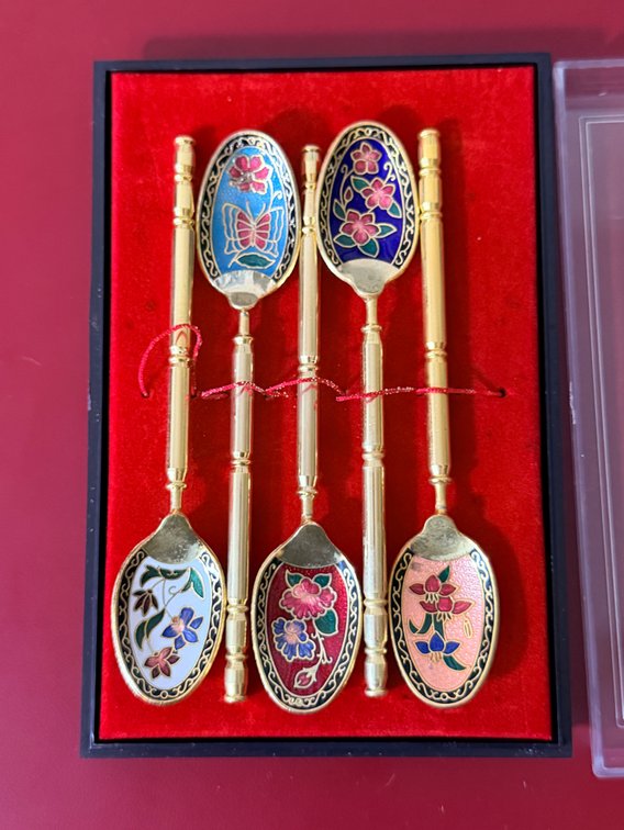 Cloisonné Demitasse Spoon Set