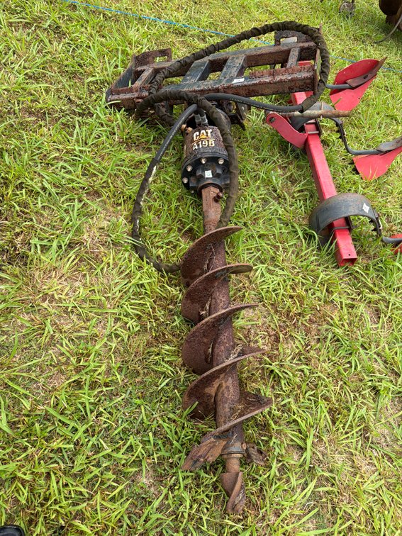 CAT A19B Hydraulic Auger Drive with Auger Bit & Mounting Frame