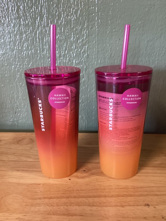 Two Starbucks Hawaii Collection Tumblers