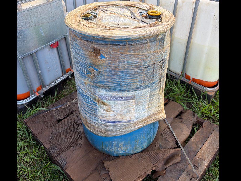 Barrel of BioMin Copper Complexed Mineral – Soil & Foliar Application