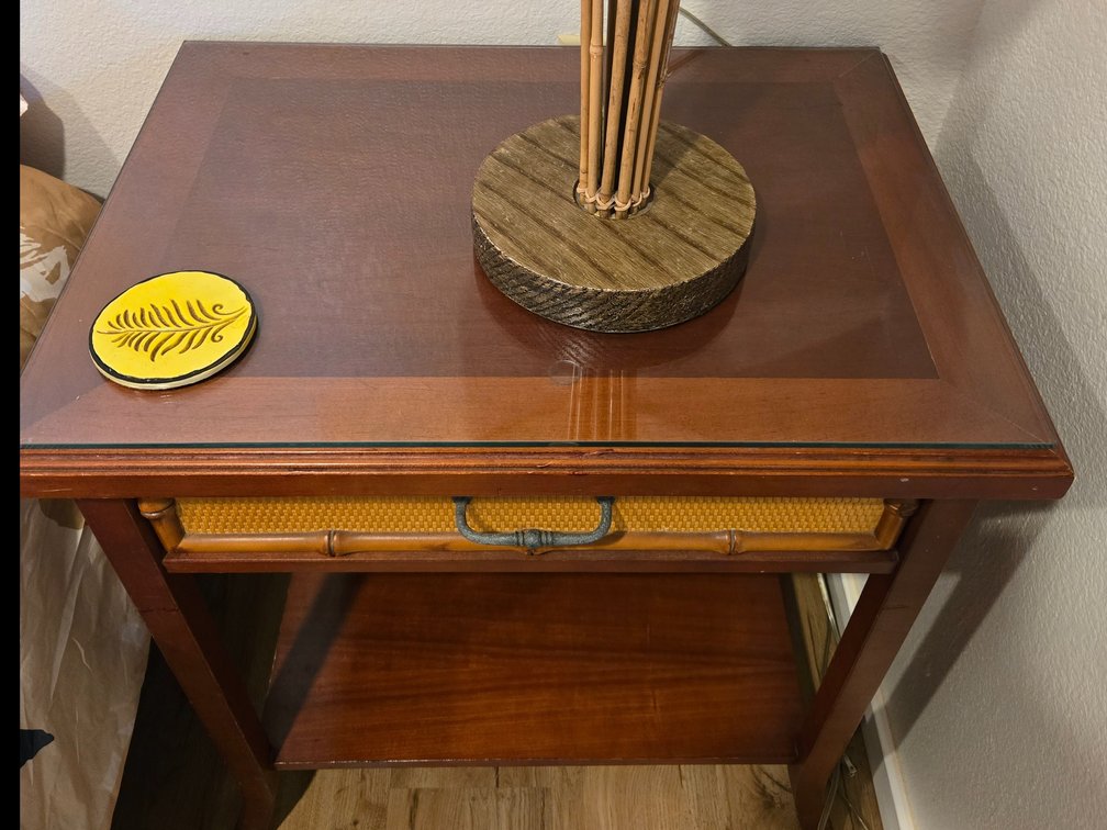 End Table with Glass Top #2