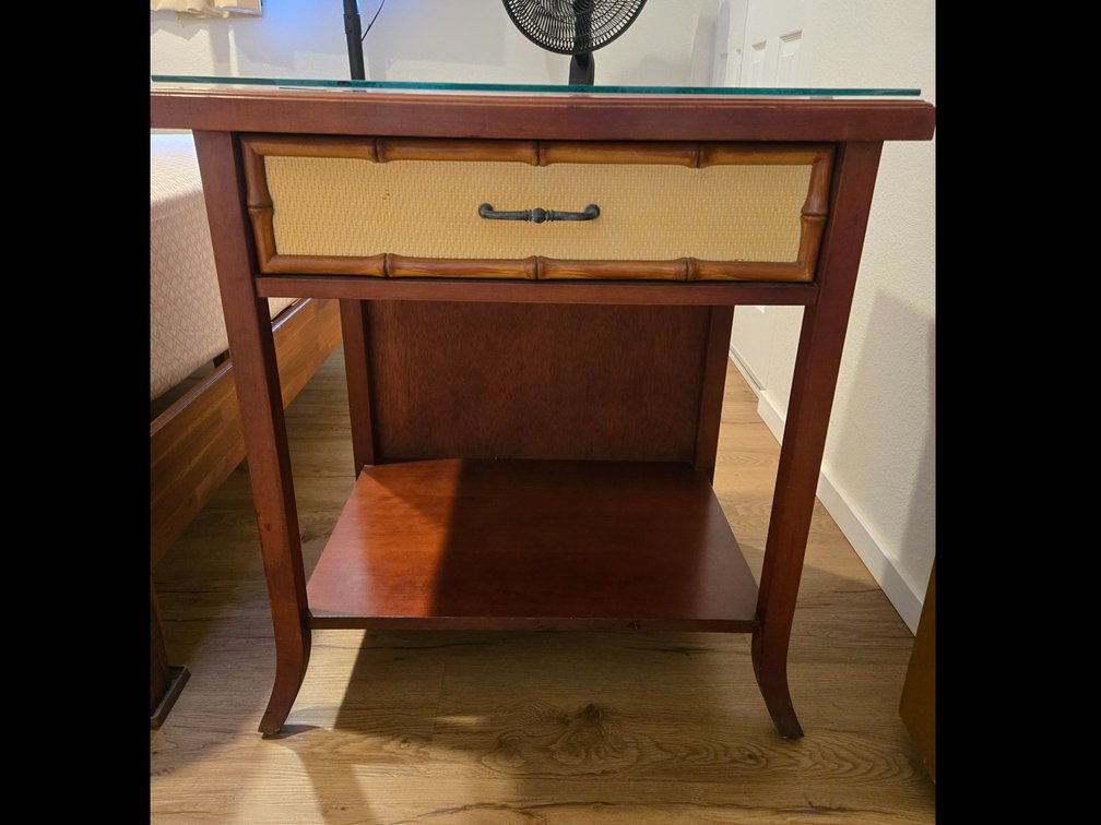 End Table with Glass Top #1