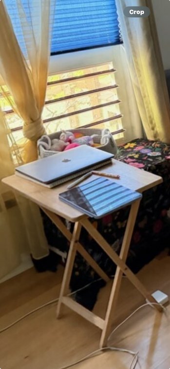 Light wood tray table