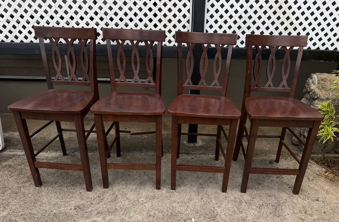 Set of Four Counter Height Chairs