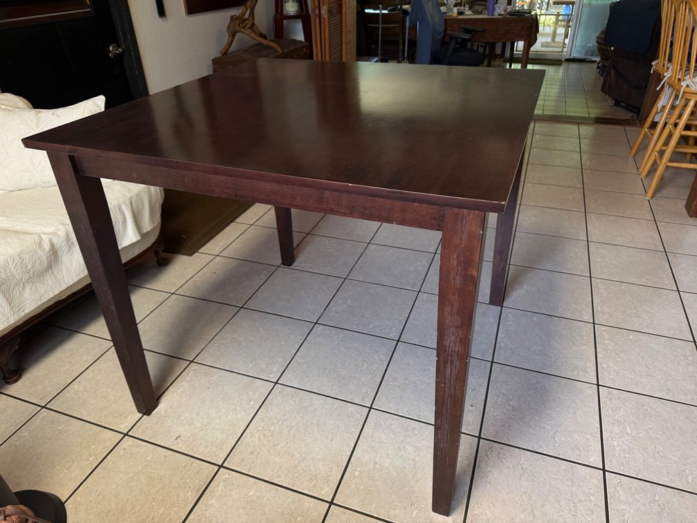 Tall Wood Dining Table