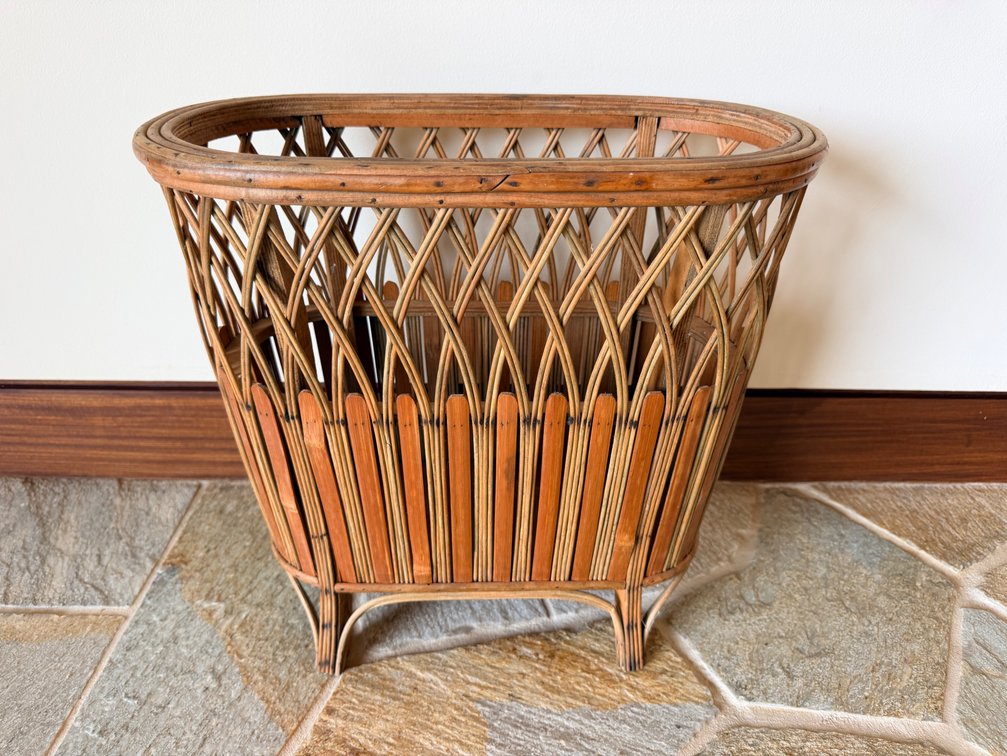 Woven Rattan Oval Basket