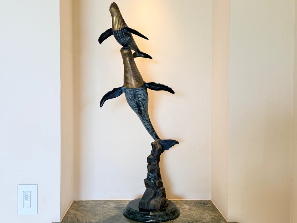 Bronze Finish Humpback Whale Sculpture