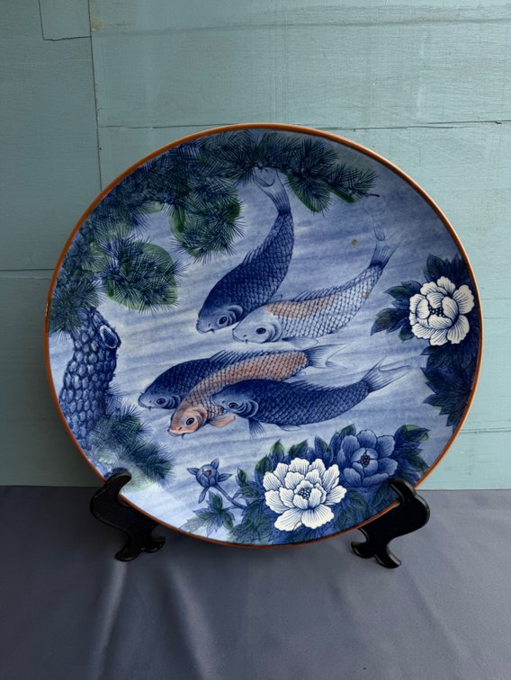 Koi Fish Ceramic Plate