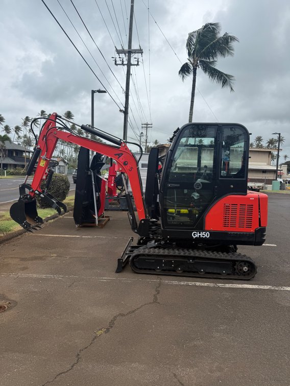 A Boss GH50 mini excavator