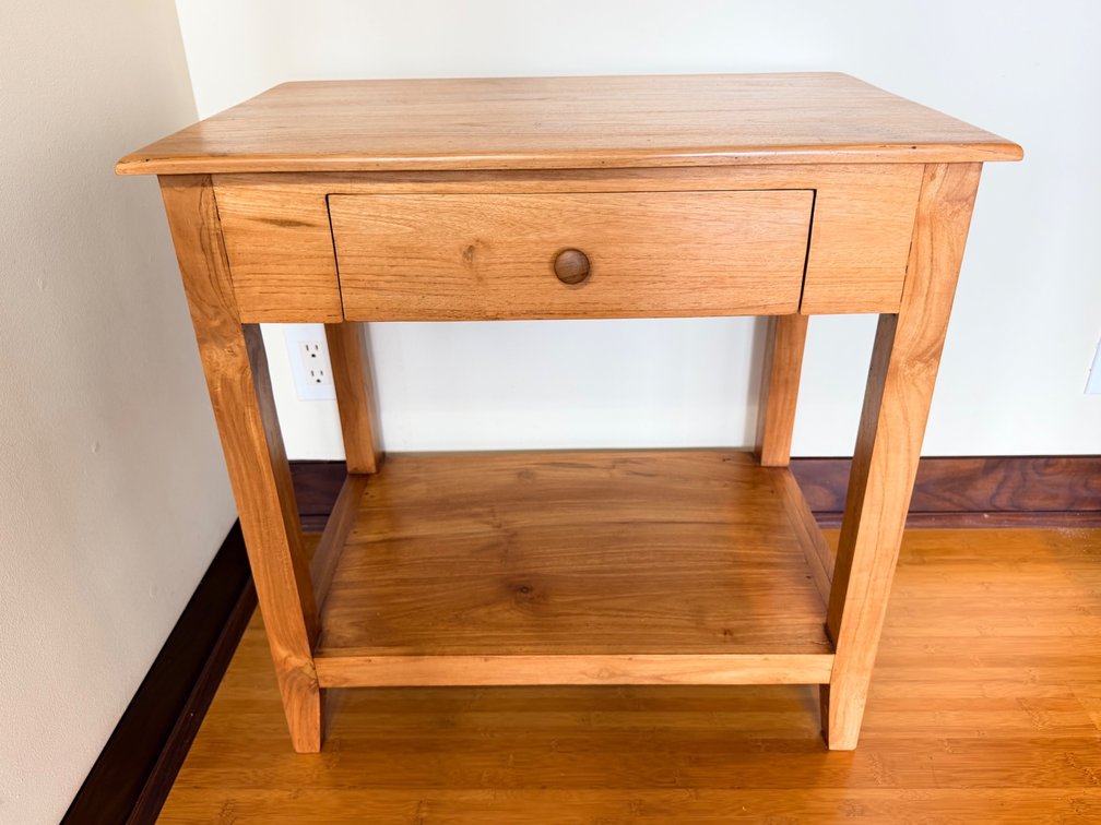 Solid Wood One-Drawer End Table