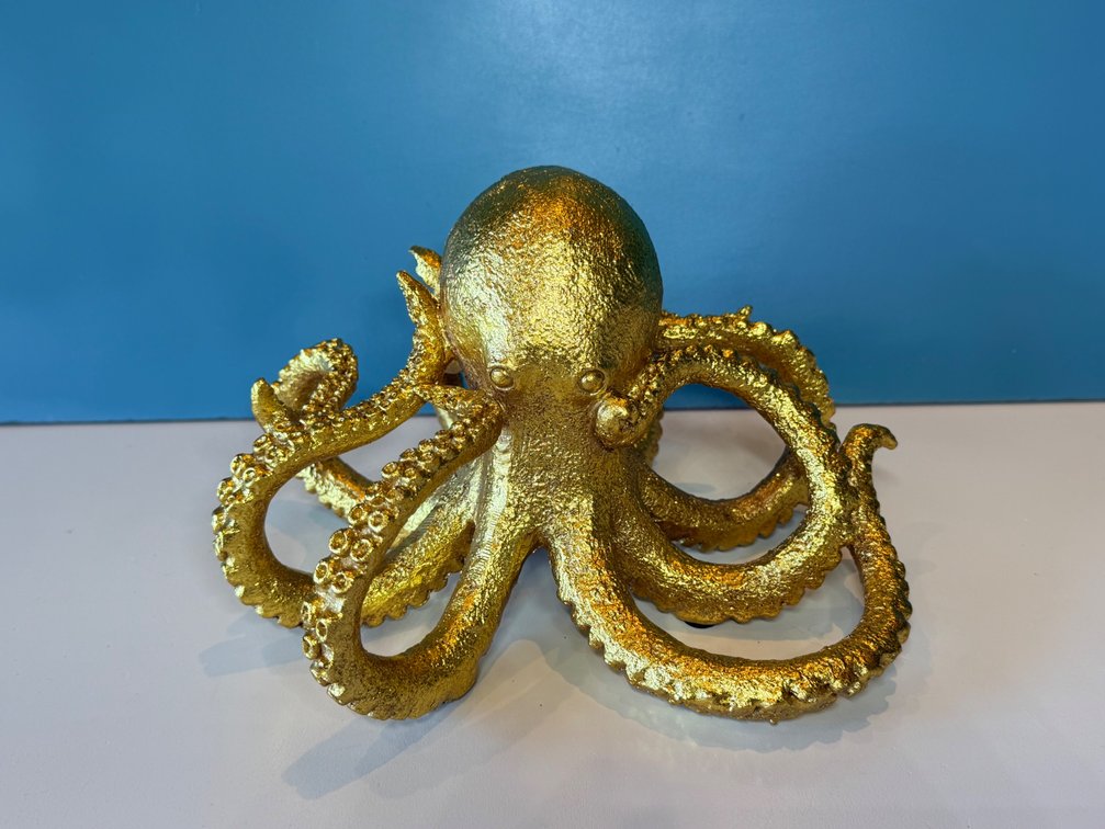 Gold Tone Octopus Figurine
