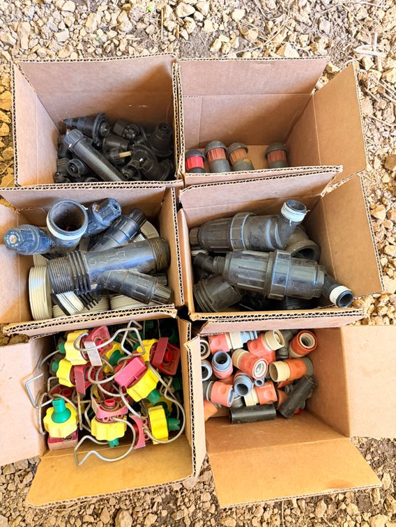 Assorted Irrigation Fittings, Valves & Sprinkler Components