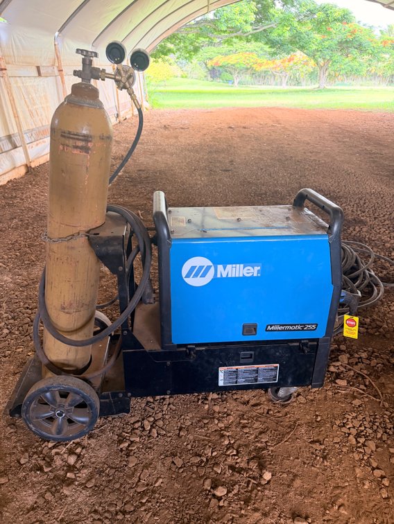 Miller Millermatic 255 MIG Welder with Gas Cylinder and Cart