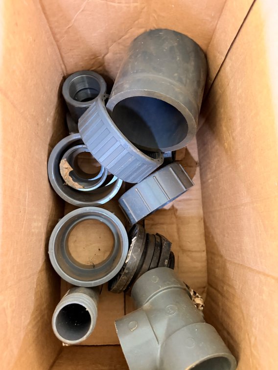 Assorted Gray PVC Plumbing Fittings & Drain Components