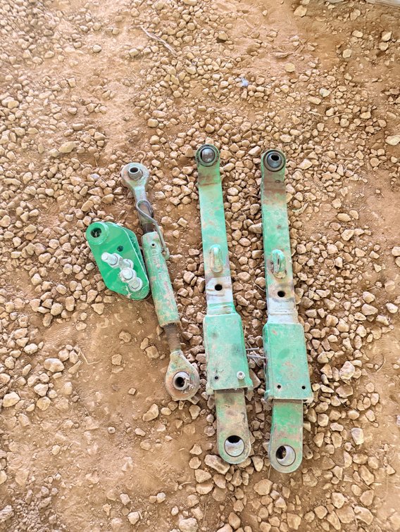 (X's 2) John Deere Category Three-Point Hitch Lift Arms and Top Link Assembly