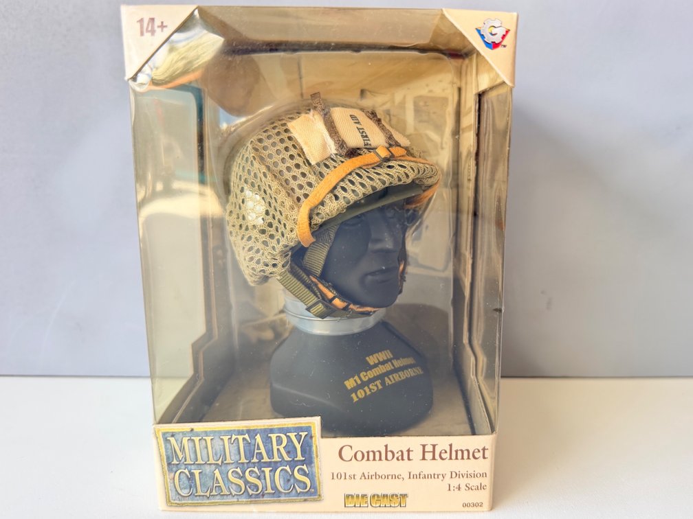 Military Classics 1:4 Scale WWII M1 Combat Helmet – 101st Airborne Infantry Division Die-Cast Replica
