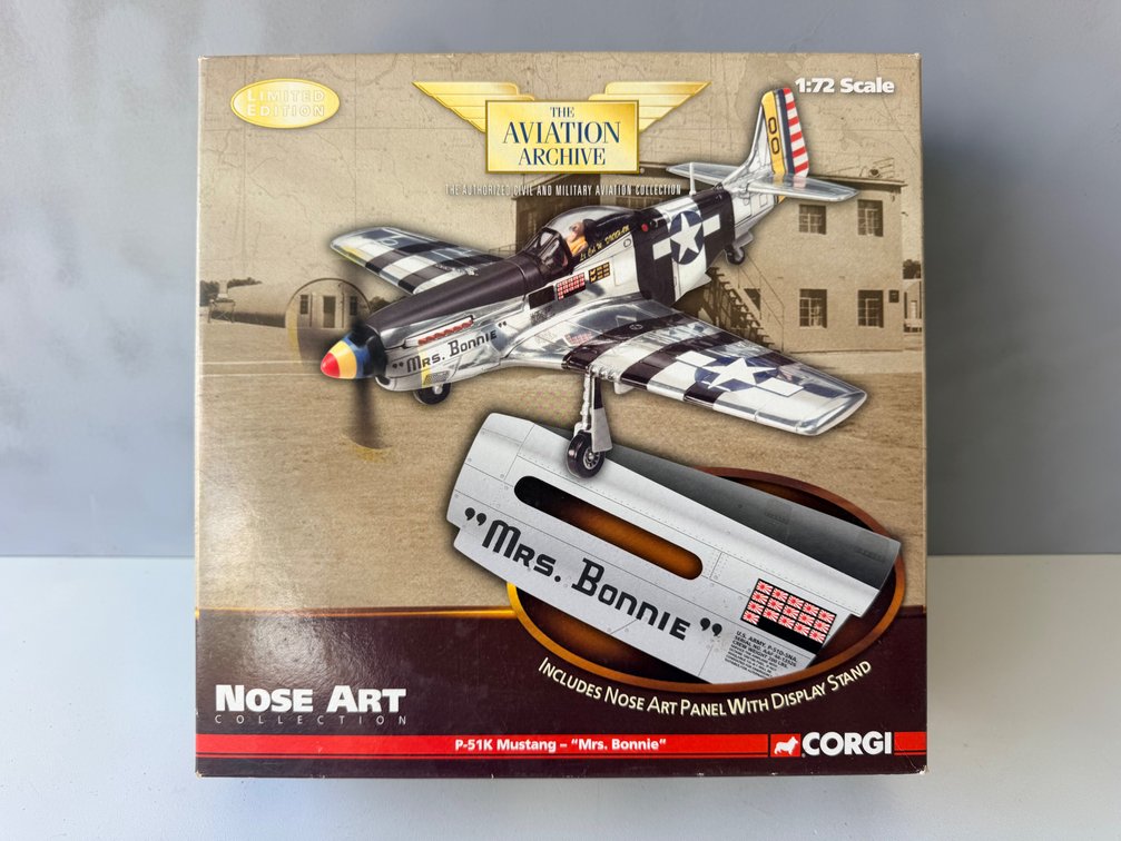 Corgi Aviation Archive 1:72 P-51K Mustang "Mrs. Bonnie" Nose Art Collection Limited Edition