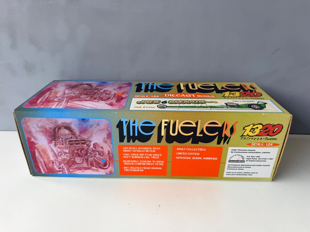 The Fuelers 1320 "Jade Grenade" 1:24 Scale Die-Cast Dragster with Display Box