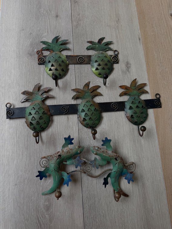 Distressed Metal Hook Brackets