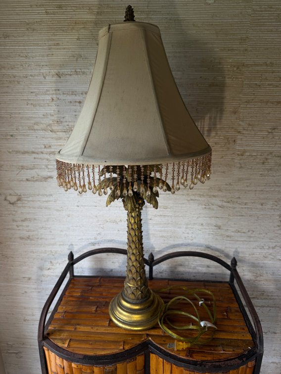 Gold Wash Tropical Table Lamp