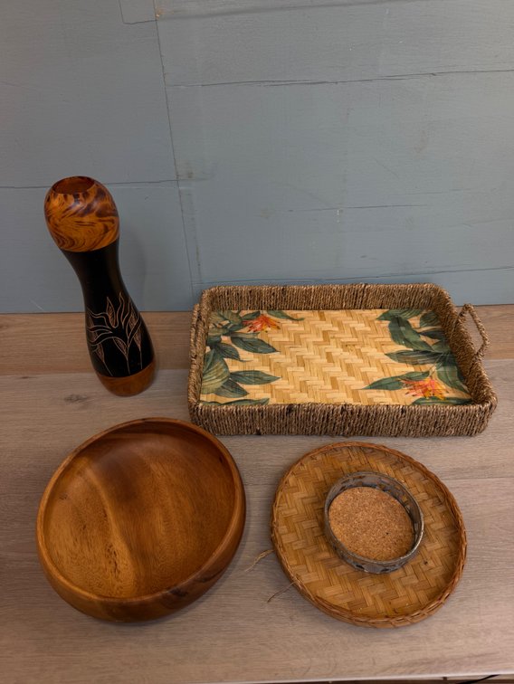 Tropical Serving Items and Vase