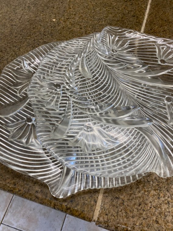 (X's 2) Glass Serving Platter