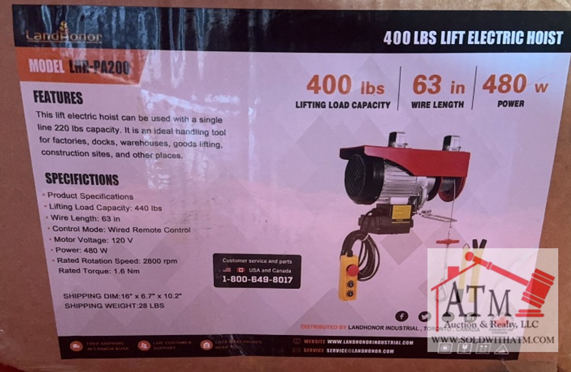NEW LandHonor 440 Lb Electric Hoist