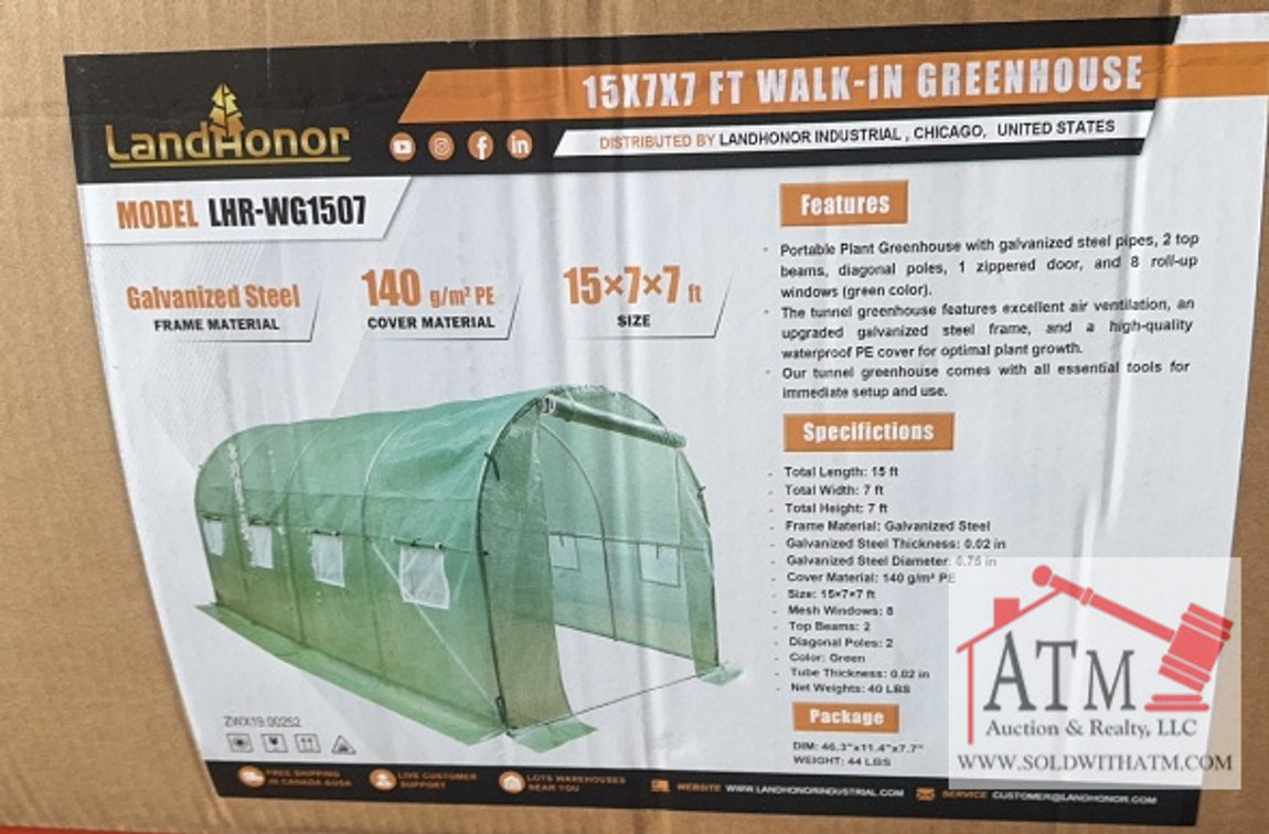 NEW LandHonor Walk-in Greenhouse