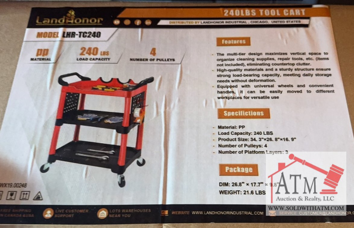 NEW LandHonor Tool Cart (240 Lb Capacity)